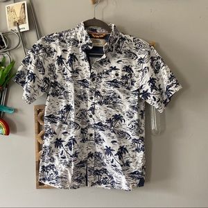 Boys Graphic Print Short Sleeve Button Up Shirt